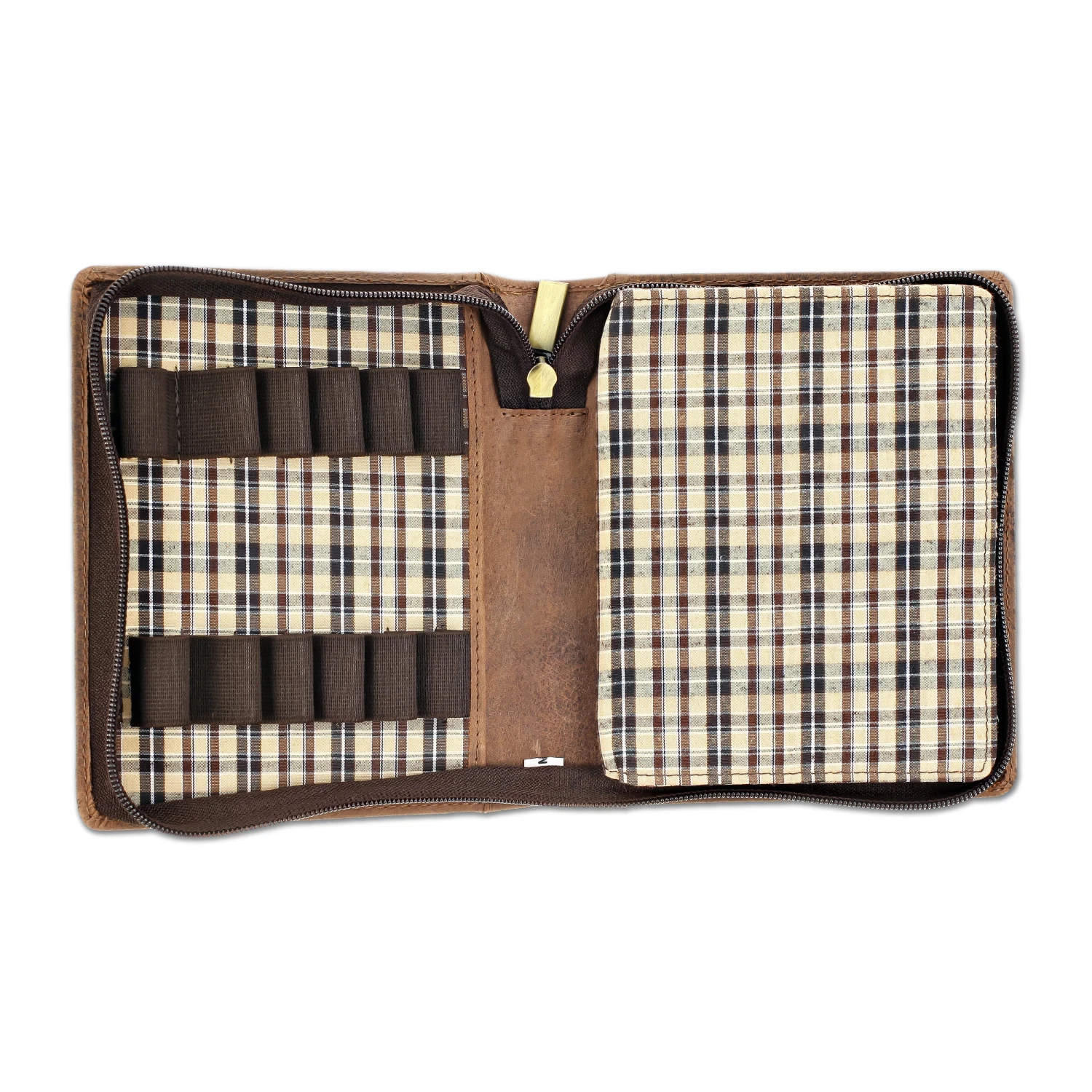 Girologio 12 Zippered Pen Case In Bomber Brown 4 Girologio 12 Zippered Pen Case In Bomber Brown - Image 4