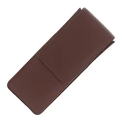 Girologio Triple Magnetic Closure Pen Case In Antique Brown