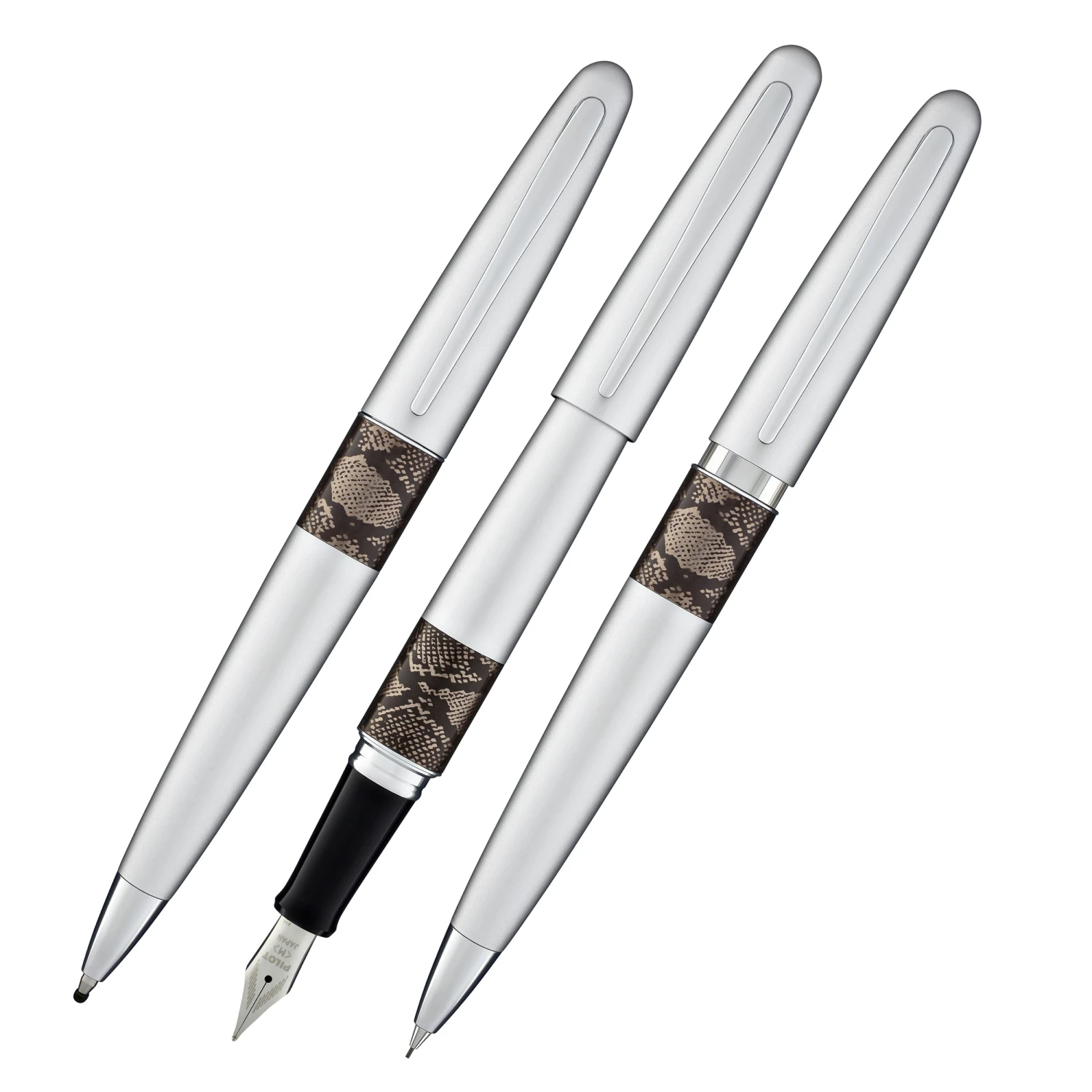 Pilot Metropolitan Animal In Silver Python Gift Set - Fountain Pen, Ballpoint Pen, & Mechanical Pencil 1 Pilot Metropolitan Animal In Silver Python Gift Set - Fountain Pen, Ballpoint Pen, & Mechanical Pencil