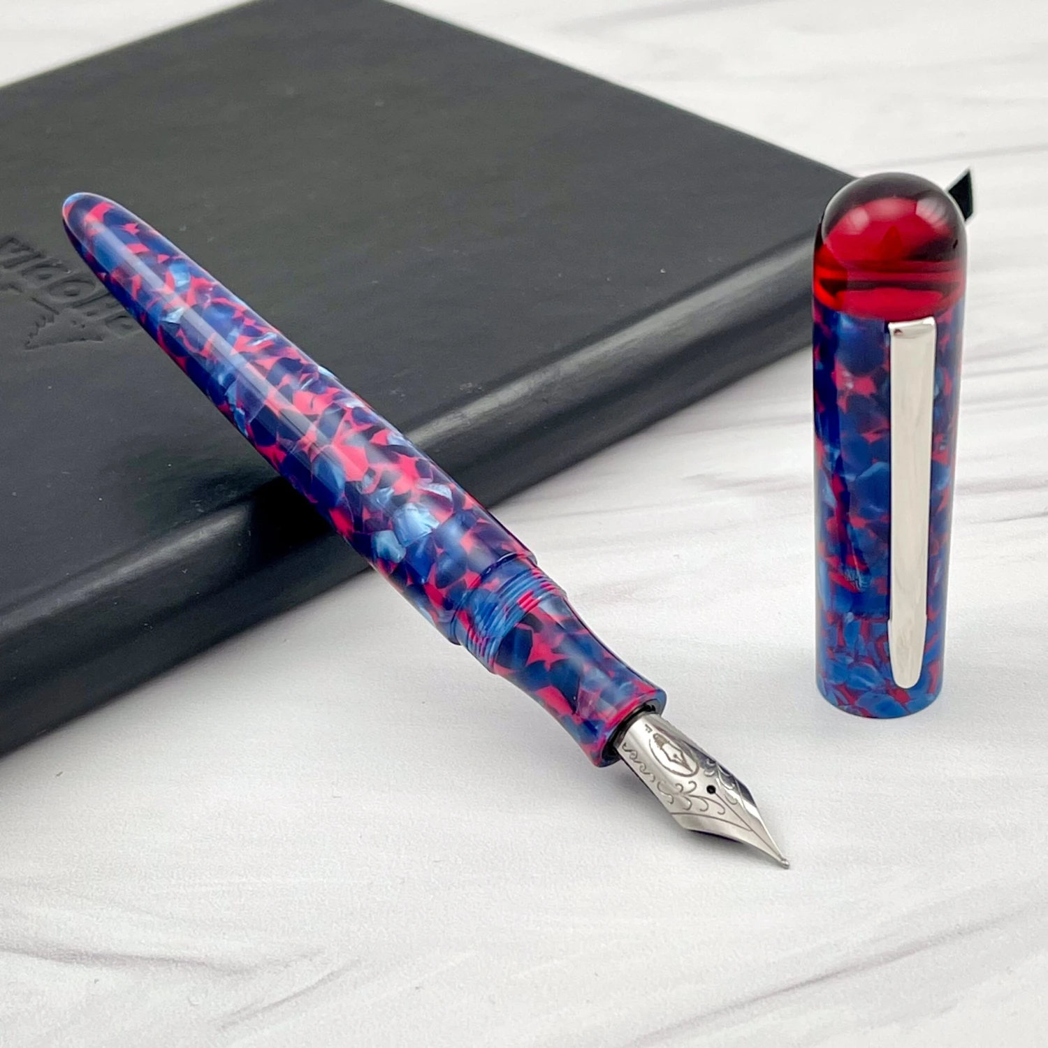 Edison Comet Fountain Pen In Cobalt Magma 11 Edison Comet Fountain Pen In Cobalt Magma - Image 11