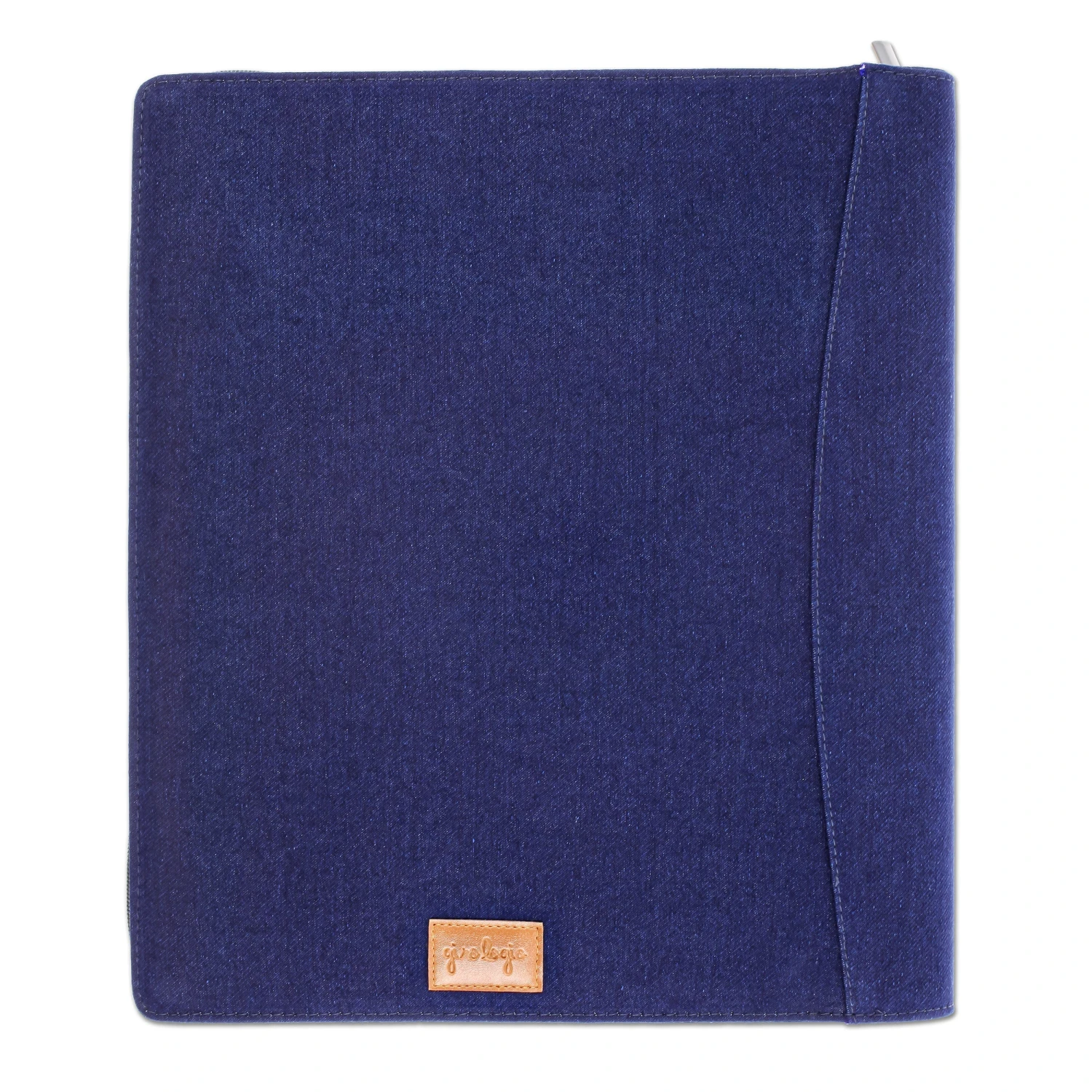 Girologio 48 Zippered Pen Case In Cotton Denim 2 Girologio 48 Zippered Pen Case In Cotton Denim - Image 2