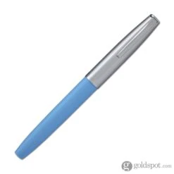 Aurora Duo Cart Rollerball Pen - Light Blue Resin With Chrome Cap -Stationery Hub Cheap Store aurora duo cart rollerball pen light blue resin with chrome cap 137