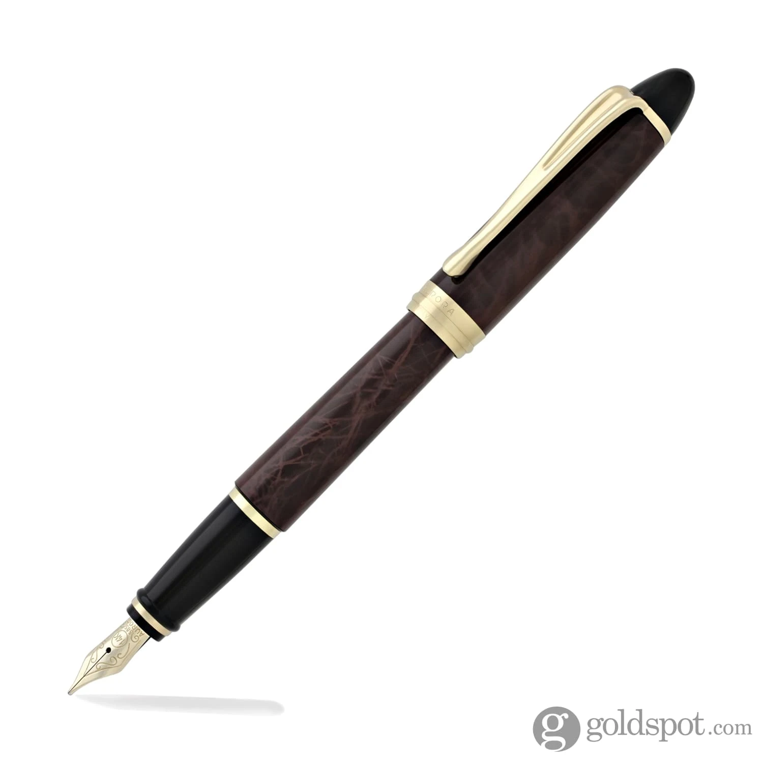 Aurora Ipsilon Lacquer Fountain Pen In Turtle - 14K Gold 2 Aurora Ipsilon Lacquer Fountain Pen In Turtle - 14K Gold - Image 2