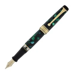 Aurora Optima Auroloide Fountain Pen In Emerald Green - 14K Gold
