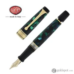 Aurora Optima Auroloide Fountain Pen In Emerald Green - 14K Gold -Stationery Hub Cheap Store aurora optima auroloide fountain pen in emerald green 14k gold 518