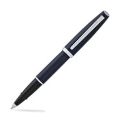 Aurora Style Resin Rollerball Pen In Blue With Chrome Trim