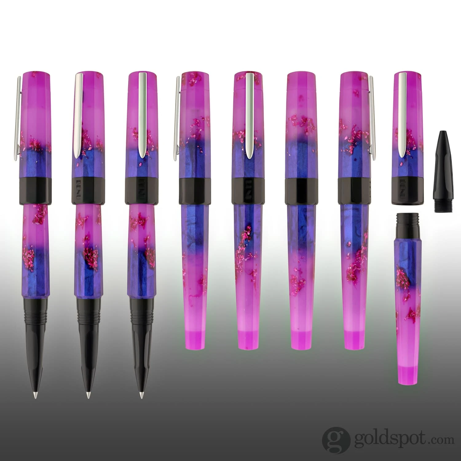 Benu Euphoria Rollerball Pen In Love Story (Lavender Blue Glow) 8 Benu Euphoria Rollerball Pen In Love Story (Lavender Blue Glow) - Image 8