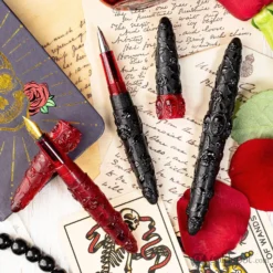 Benu Skulls And Roses Rollerball Pen In Crow Black 15 Benu Skulls And Roses Rollerball Pen In Crow Black -Stationery Hub Cheap Store benu skulls and roses rollerball pen in crow black 290