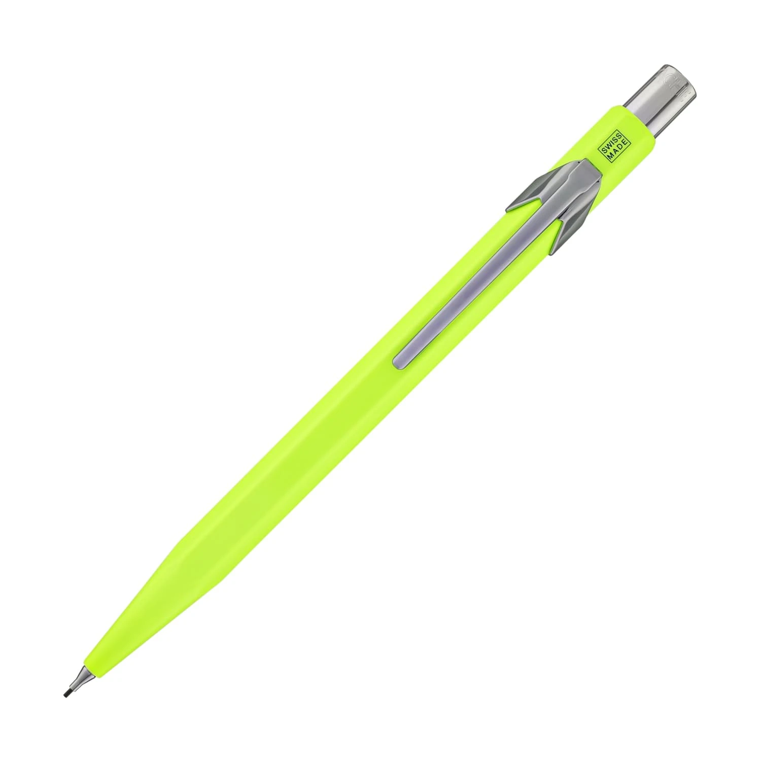 Caran D'Ache 844 Metal Collection Mechanical Pencil In Fluorescent Yellow - 0.7mm 1 Caran D'Ache 844 Metal Collection Mechanical Pencil In Fluorescent Yellow - 0.7mm