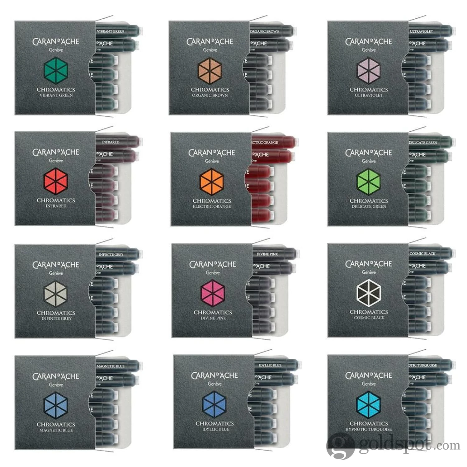 Caran D'Ache Chromatics Ink Cartridges In Infra Red - Pack Of 6 2 Caran D'Ache Chromatics Ink Cartridges In Infra Red - Pack Of 6 - Image 2