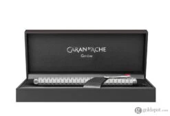 Caran D’Ache Ecridor Avenue Rollerball Pen In Milled Guillochage And Palladium -Stationery Hub Cheap Store caran dache ecridor avenue rollerball pen in milled guillochage and palladium 651