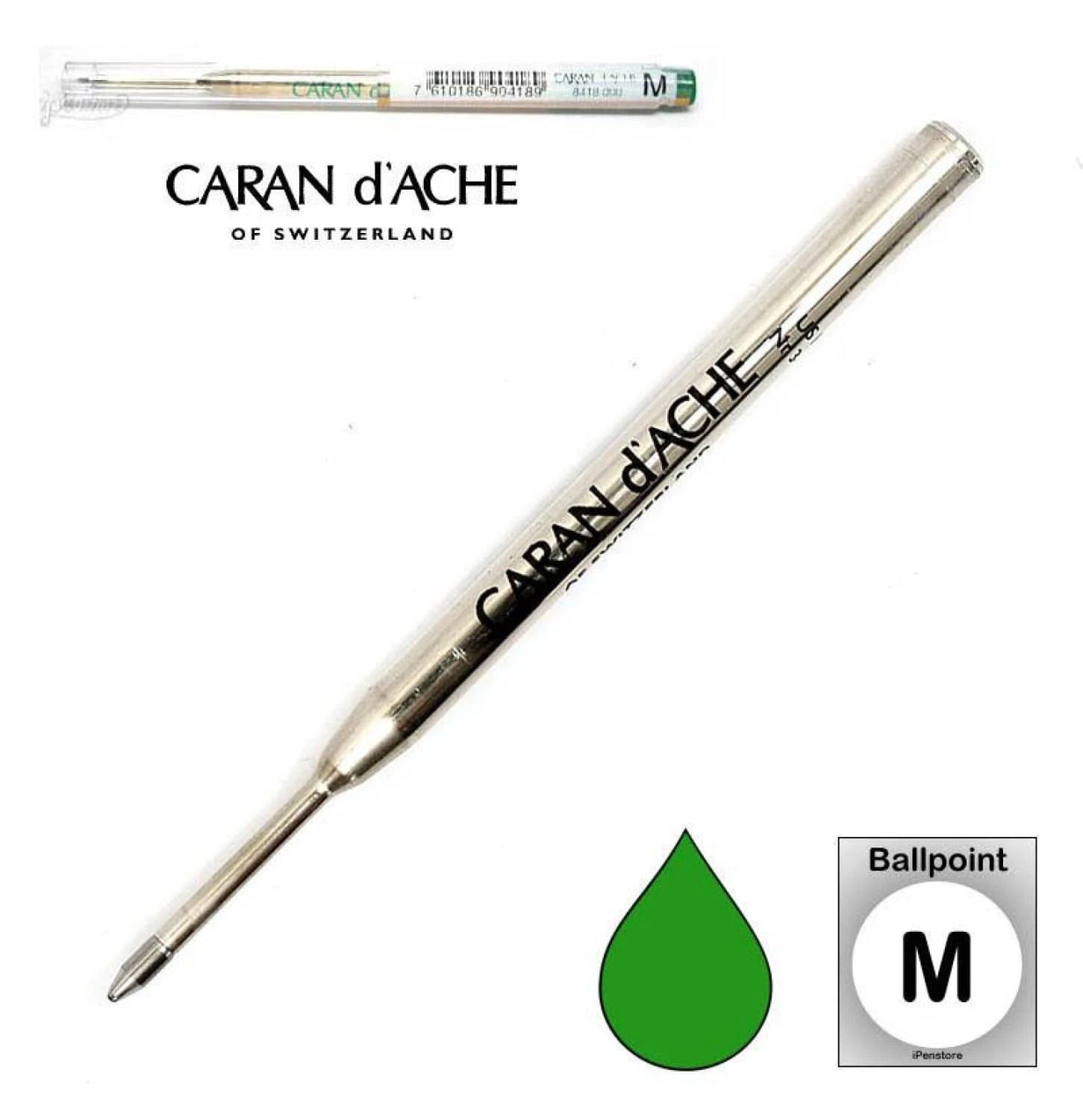 Caran D'Ache Goliath Ballpoint Pen Refill In Green - Medium Point 1 Caran D'Ache Goliath Ballpoint Pen Refill In Green - Medium Point