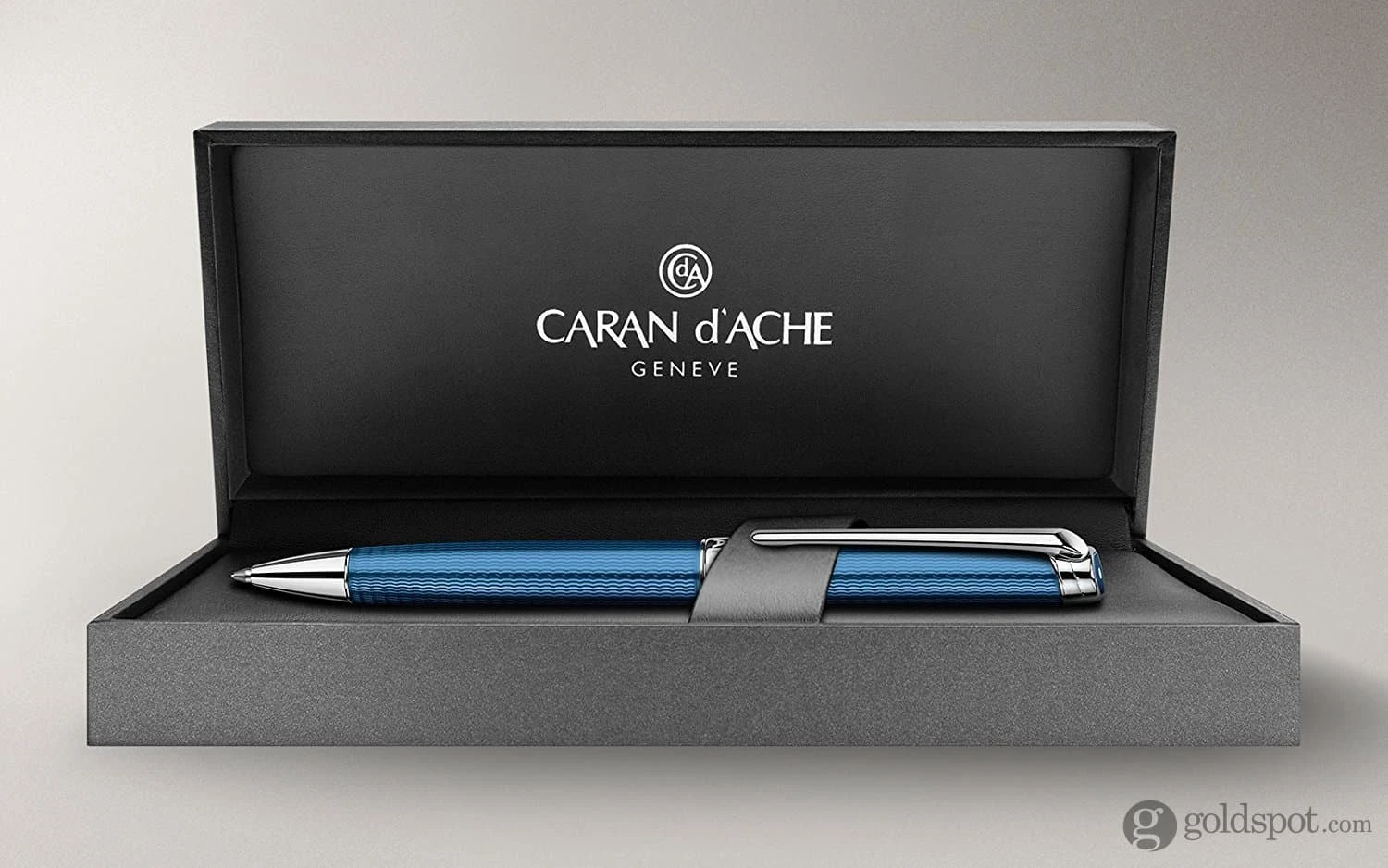 Caran D'Ache Léman Mechanical Pencil In Grand Bleu Silver Plated And Rhodium Coated - 0.7mm 2 Caran D'Ache Léman Mechanical Pencil In Grand Bleu Silver Plated And Rhodium Coated - 0.7mm - Image 2