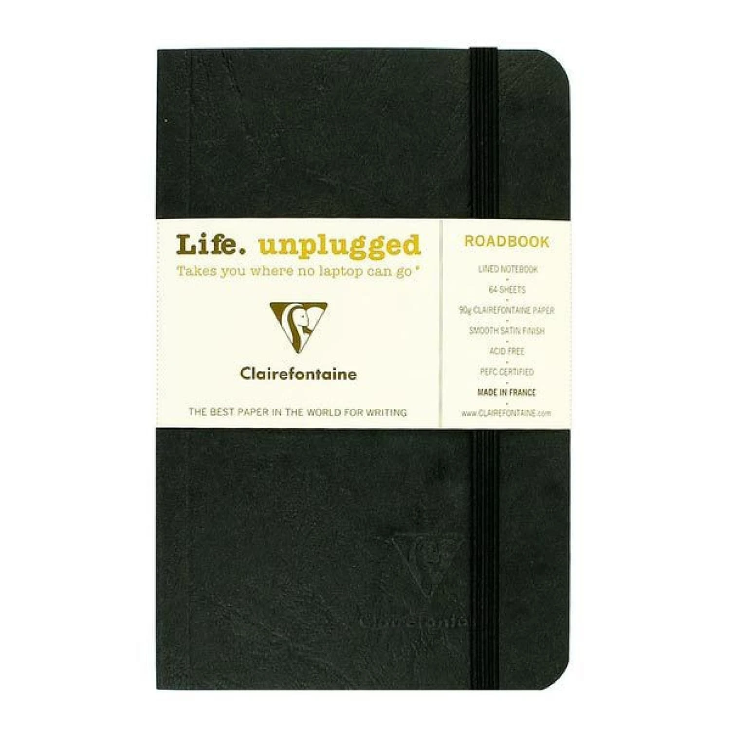Clairefontaine Roadbook Ruled Notebook In Black - 3.5 X 5.5 1 Clairefontaine Roadbook Ruled Notebook In Black - 3.5 X 5.5