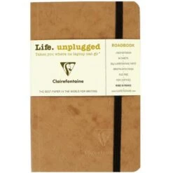 Clairefontaine Roadbook Ruled Notebook With Elastic Closure In Tan