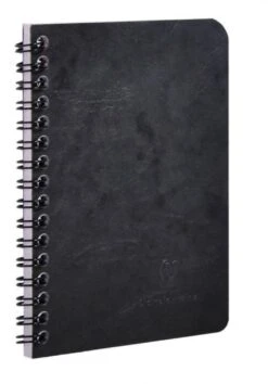 Clairefontaine Wirebound Basics Ruled Notebook In Black