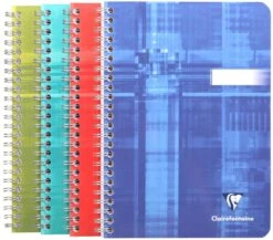Clairefontaine Wirebound Graph Notebook In Assorted Colors - 6 X 8.25