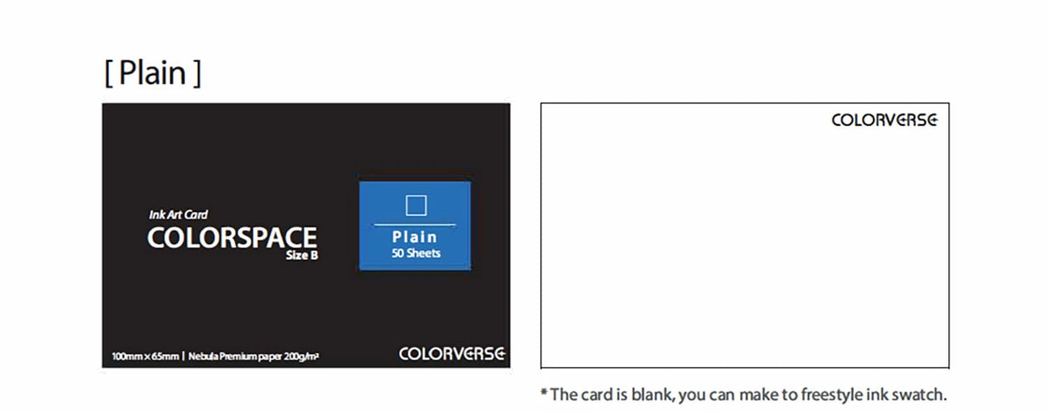 Colorverse Ink Swatch Card In Plain 1 Colorverse Ink Swatch Card In Plain