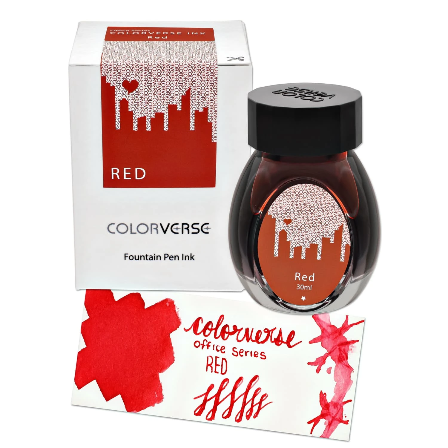 Colorverse Office Series Bottled Ink In Red - 30mL 1 Colorverse Office Series Bottled Ink In Red - 30mL