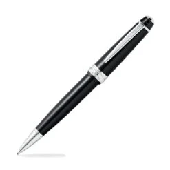 Cross® Cross Bailey Light Ballpoint Pen In Glossy Black Resin With Polished Chrome Trim