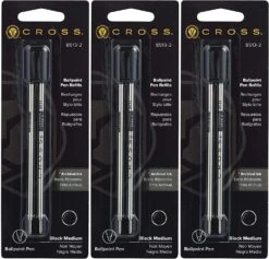 Cross® Cross Ballpoint Pen Refill In Black - Medium Point - 3 Packs Of 2