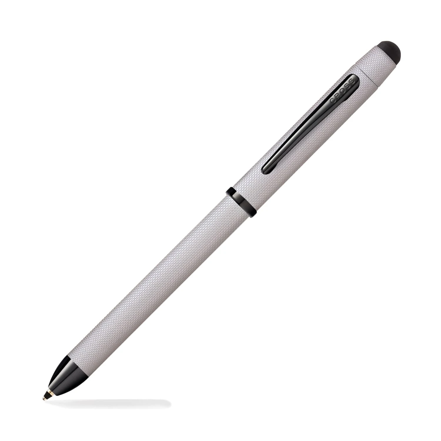 Cross® Cross Tech 3+ Multi Functional Pen In Brushed Chrome With PVD Trim 1 Cross® Cross Tech 3+ Multi Functional Pen In Brushed Chrome With PVD Trim