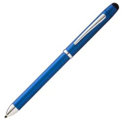 Cross® Cross Tech 3+ Multi Functional Pen In Metallic Blue With Chrome Trim