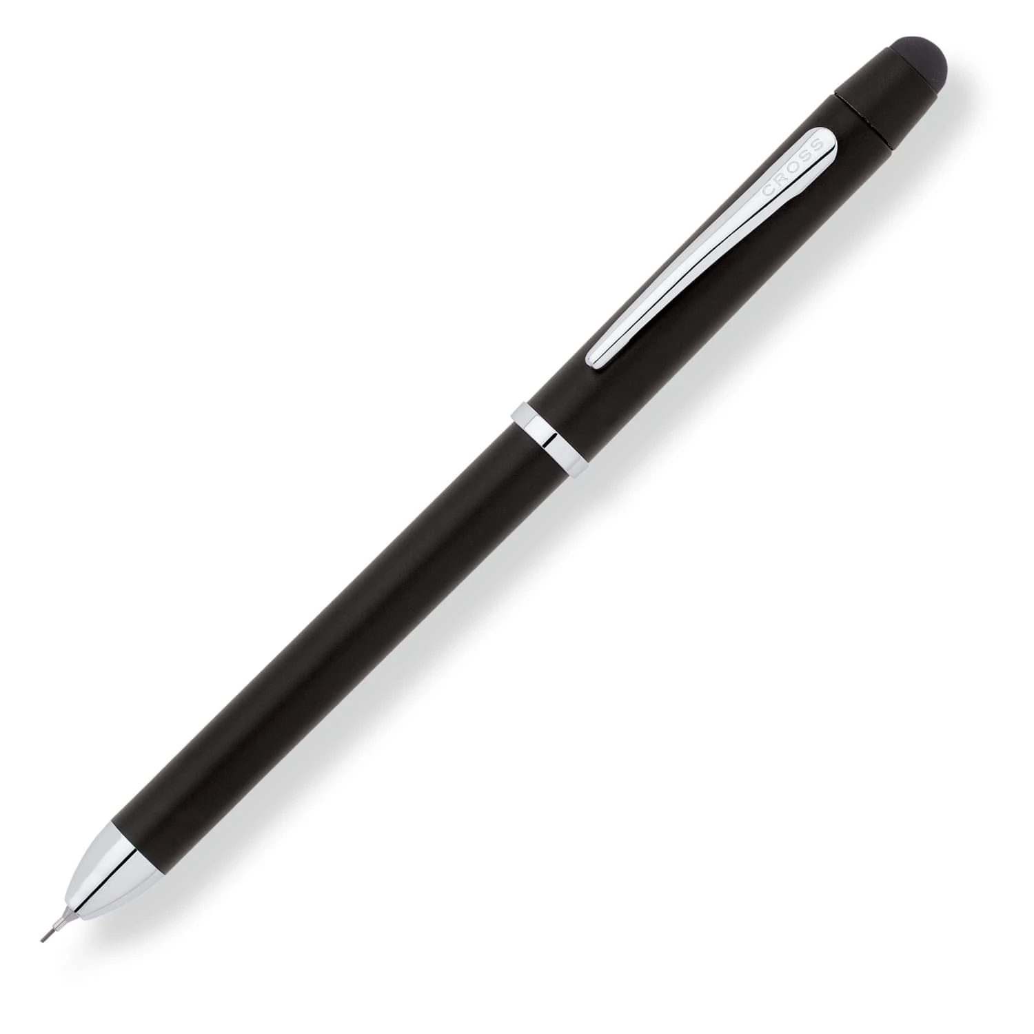 Cross® Cross Tech 3+ Multi Functional Pen In Satin Black With Chrome Trim 1 Cross® Cross Tech 3+ Multi Functional Pen In Satin Black With Chrome Trim