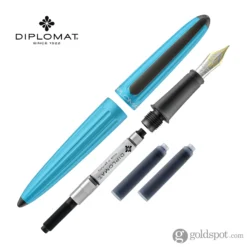Diplomat Aero Fountain Pen In Turquoise - 14K Gold -Stationery Hub Cheap Store diplomat aero fountain pen in turquoise 14k gold 839