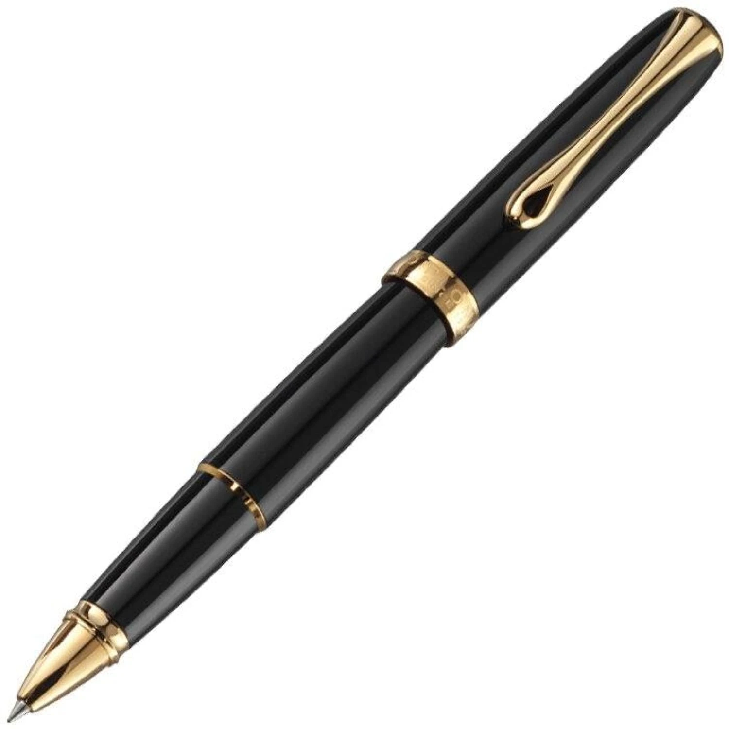 Diplomat Excellence A2 Rollerball Pen In Black Lacquer With Gold Trim 1 Diplomat Excellence A2 Rollerball Pen In Black Lacquer With Gold Trim