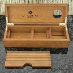 Diplomat Wooden Desk Case With Ink In Cherrywood -Stationery Hub Cheap Store diplomat wooden desk case with ink in cherrywood 185