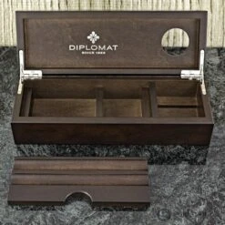 Diplomat Wooden Desk Case With Ink In Wenge -Stationery Hub Cheap Store diplomat wooden desk case with ink in wenge 424