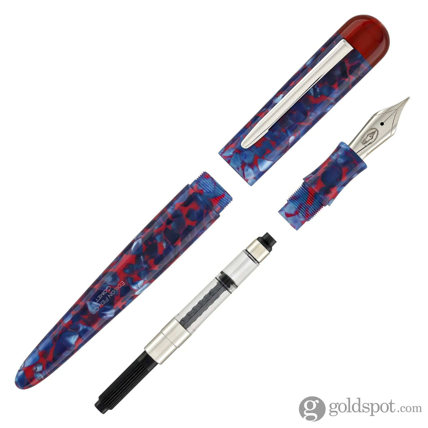 Edison Comet Fountain Pen In Cobalt Magma 7 Edison Comet Fountain Pen In Cobalt Magma - Image 7