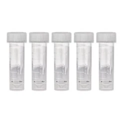 Empty Ink Vials For Samples - 5 Pack, Clear - Secure Twist-cap