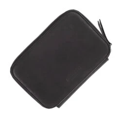 Endless Companion Leather Adjustable 5 Pen Pouch In Black