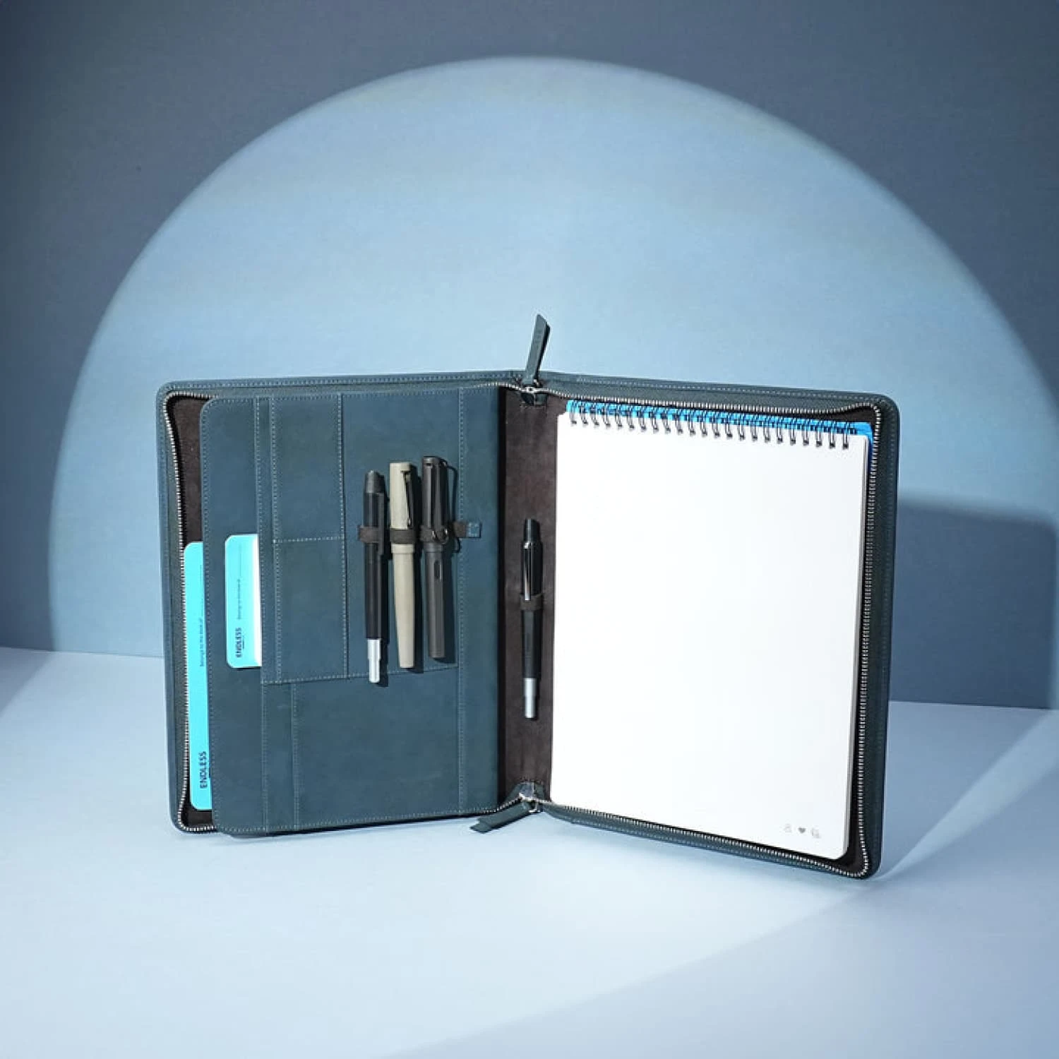 Endless Folio A4 In Blue Leather 1 Endless Folio A4 In Blue Leather