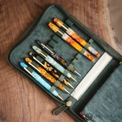 Esterbrook 20 Pen Zipper Case In Army Green -Stationery Hub Cheap Store esterbrook 20 pen zipper case in army green 741