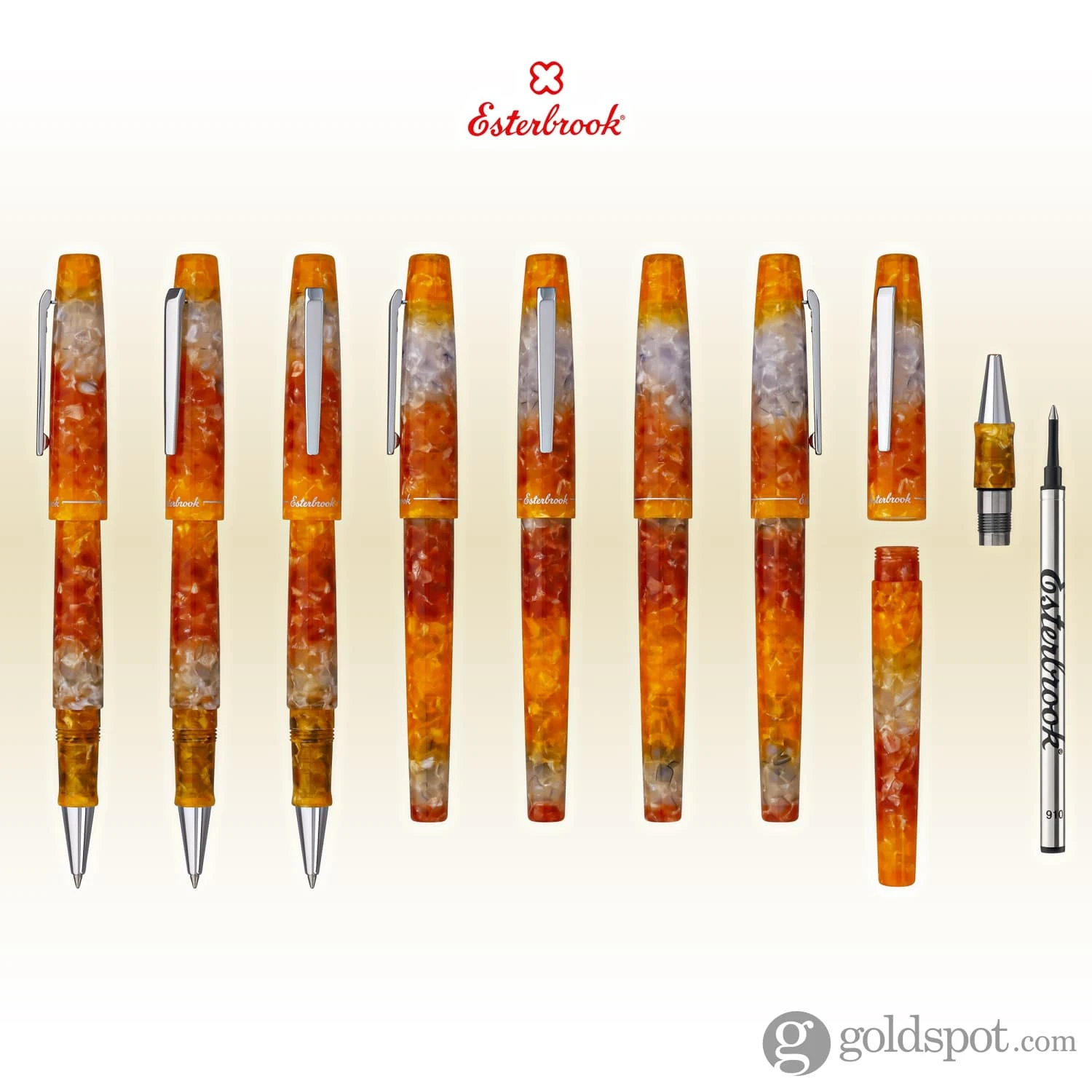 Esterbrook Camden Rollerball Pen In Oktoberfest With Palladium Trim 8 Esterbrook Camden Rollerball Pen In Oktoberfest With Palladium Trim - Image 8