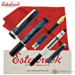 Esterbrook JR Pocket Fountain Pen In Capri Blue With Gold Trim -Stationery Hub Cheap Store esterbrook jr pocket fountain pen in capri blue with gold trim 113