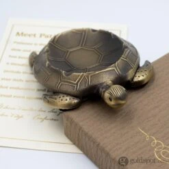 Esterbrook "Patience The Turtle" Brass Pen Rest -Stationery Hub Cheap Store esterbrook patience the turtle brass pen rest 466