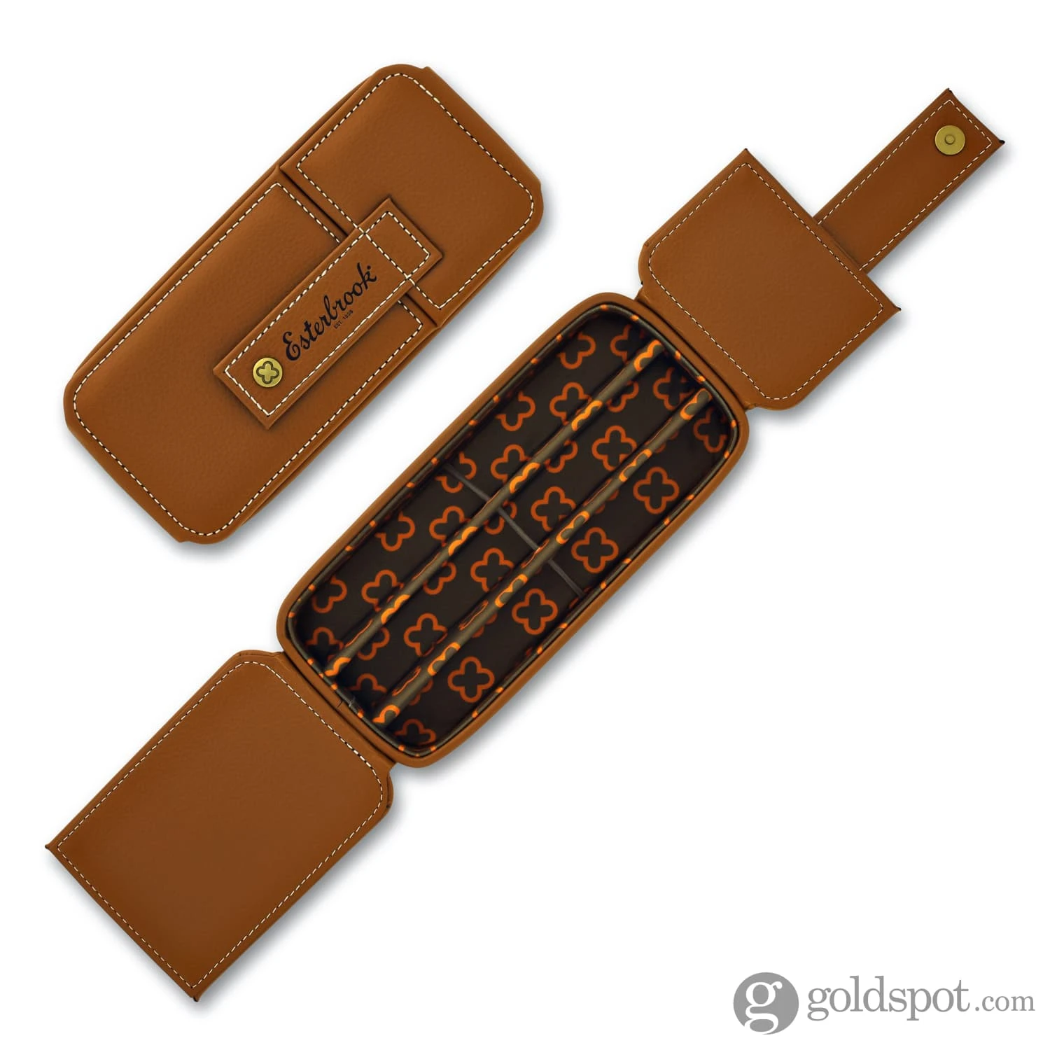 Esterbrook Triple Pen Nook Case In British Tan 2 Esterbrook Triple Pen Nook Case In British Tan - Image 2