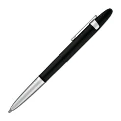 Fisher Space Pen Bullet Ballpoint Pen With Clip In Chrome & Matte Black