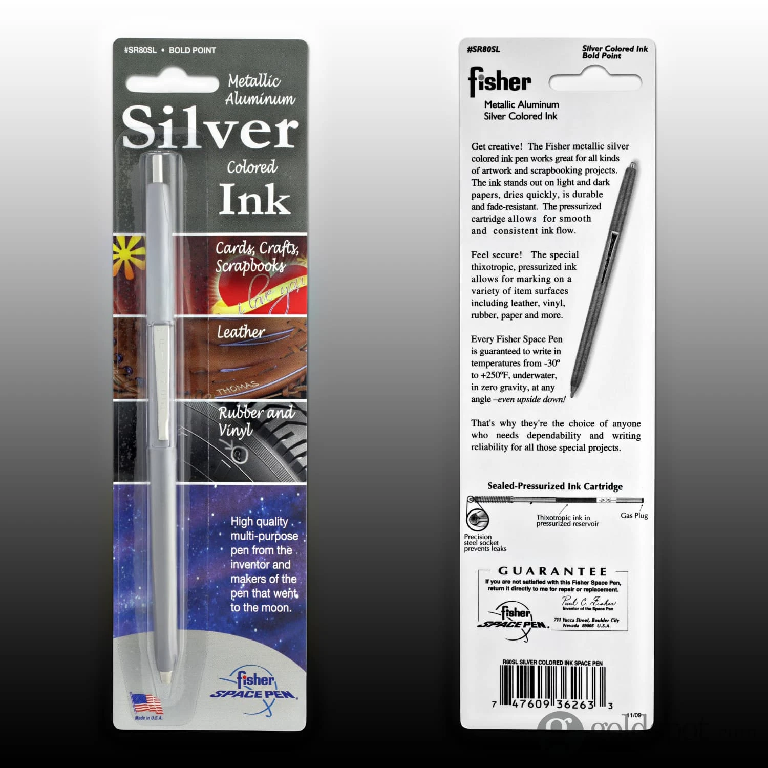 Fisher Space Pen Metallic Ballpoint Pen In Silver 2 Fisher Space Pen Metallic Ballpoint Pen In Silver - Image 2