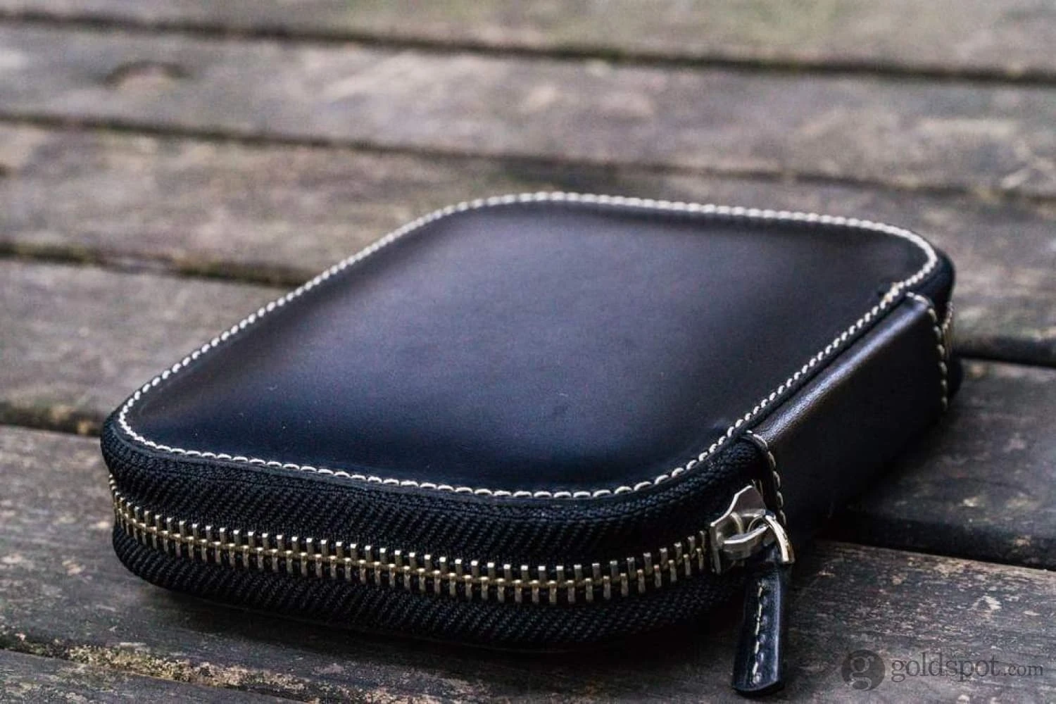 Galen Leather Pen Case Zippered 10 Slots In Black 2 Galen Leather Pen Case Zippered 10 Slots In Black - Image 2