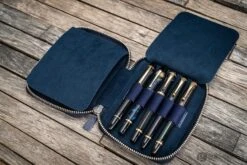 Galen Leather Pen Case Zippered 10 Slots In Crazy Horse Navy Blue 6 Galen Leather Pen Case Zippered 10 Slots In Crazy Horse Navy Blue -Stationery Hub Cheap Store galen leather pen case zippered 10 slots in crazy horse navy blue 762