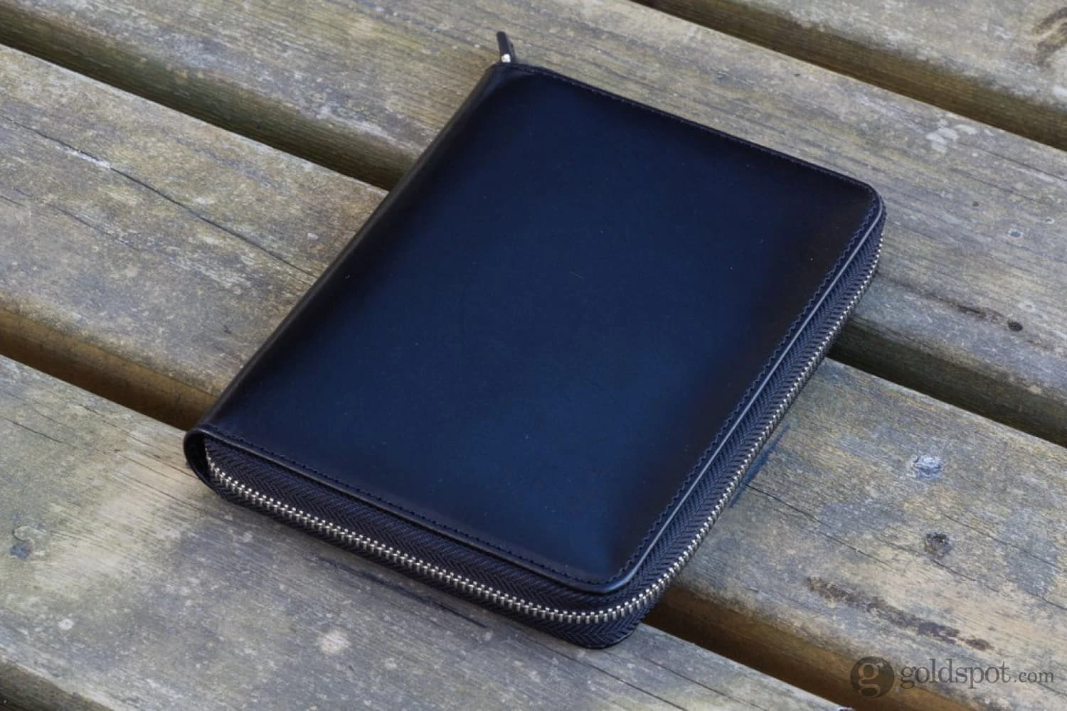 Galen Leather Pen Case Zippered 5 Slots In Black 2 Galen Leather Pen Case Zippered 5 Slots In Black - Image 2