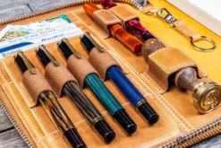 Galen Leather Zippered A5 Notebook Folio In Crazy Horse Honey Ochre -Stationery Hub Cheap Store galen leather zippered a5 notebook folio in crazy horse honey ochre 456