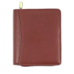 Girologio 12 Zippered Pen Case In Antique Brown