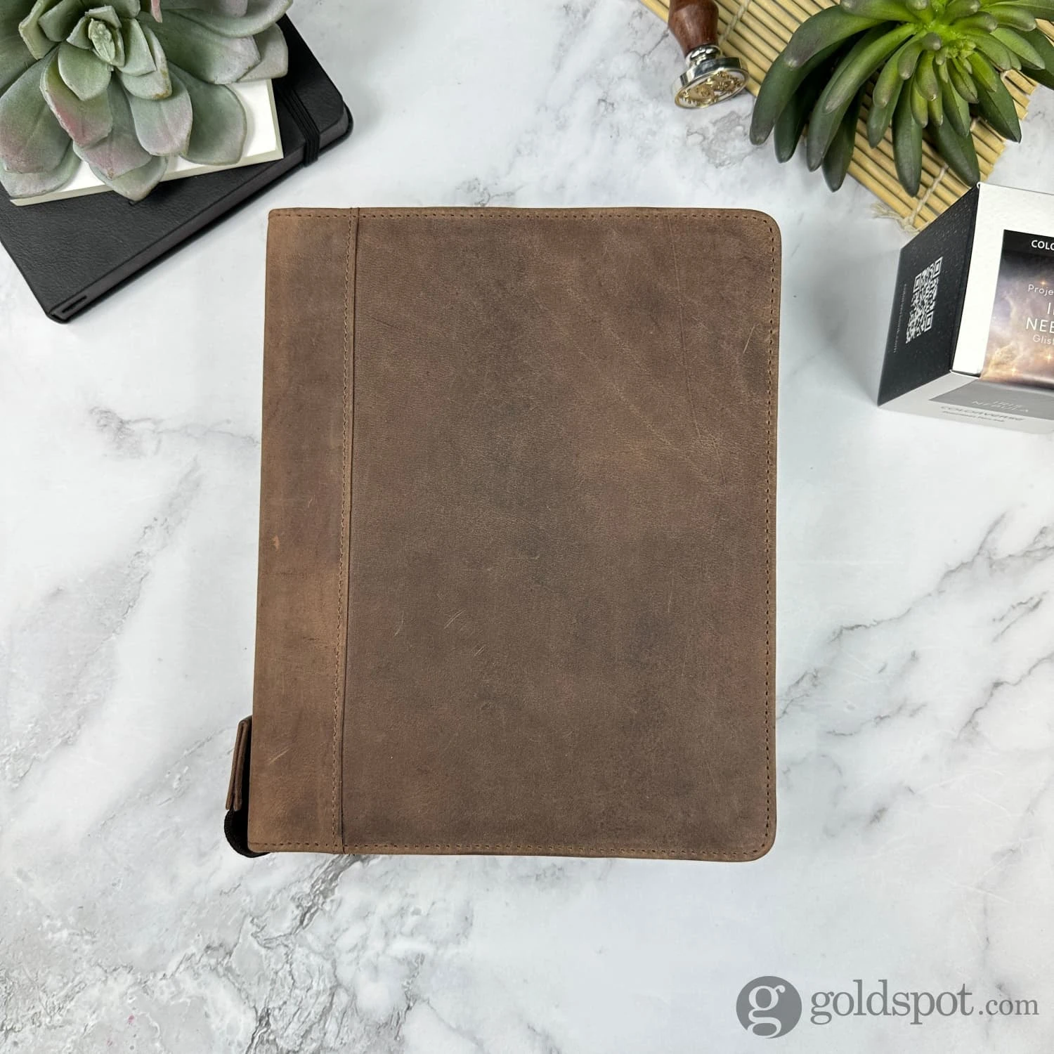 Girologio 24 Zippered Pen Case In Bomber Brown 3 Girologio 24 Zippered Pen Case In Bomber Brown - Image 3