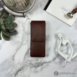 Girologio Triple Magnetic Closure Pen Case In Antique Brown 7 Girologio Triple Magnetic Closure Pen Case In Antique Brown -Stationery Hub Cheap Store girologio triple magnetic closure pen case in antique brown 516